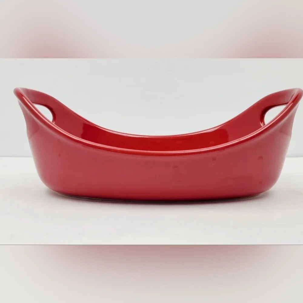 Rachael Ray Casserole Baking Serving Dish 1.25 Quart Red 11.5